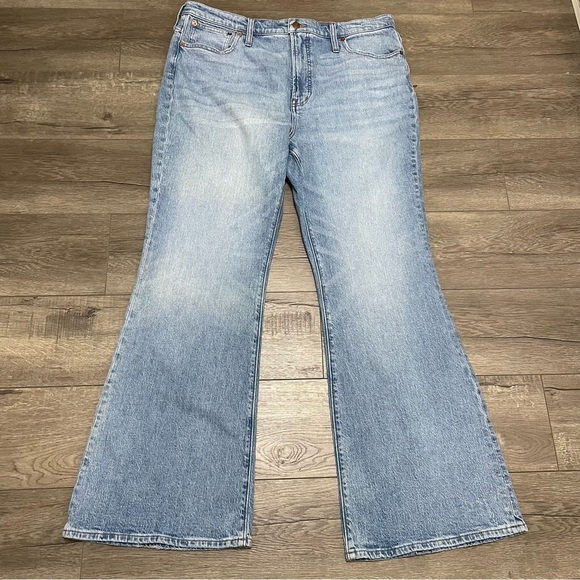 MADEWELL The Perfect Vintage Flare Jean Blue Delavan Wash Sz 33 NWT 90's - Picture 2 of 10